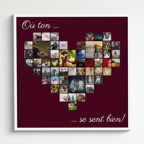 Fotocollage creer en coeur avec plein de photos