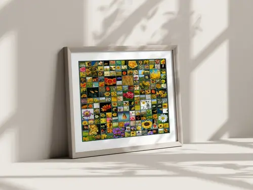 Klassische Quadratische Natur-Fotocollage