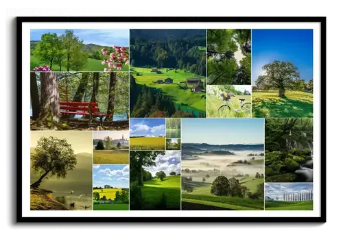 Landschaftscollage: Jahreszeiten-Naturimpressionen
