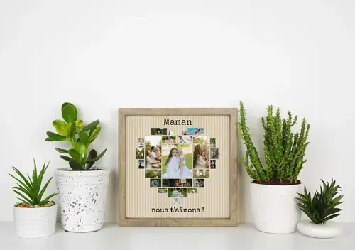 Collage Cœur Photos "Maman, nous t'aimons"