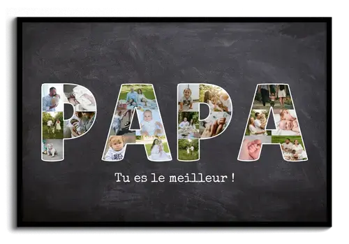 Collages photo Maman, Papa, Mamie, Papi (lettres)
