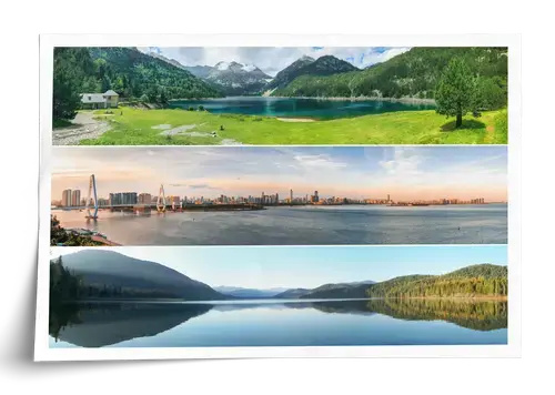 Collage photo voyage urbain stylée