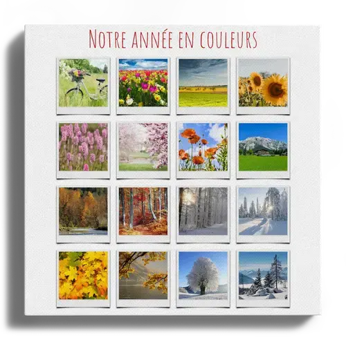 Collage Polaroid Nature Saison en Couleurs