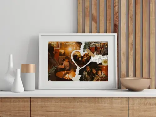 Scrapbook-Collage Urlaubserinnerungen