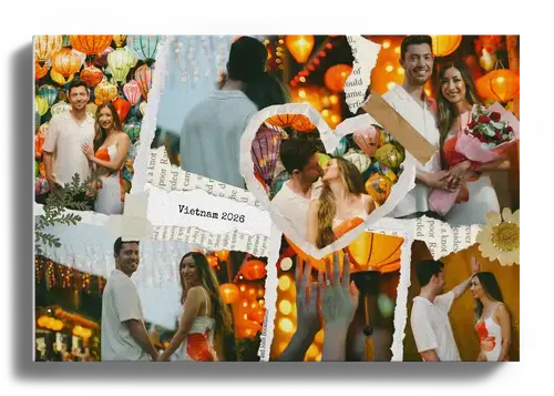 Scrapbook-Collage Urlaubserinnerungen