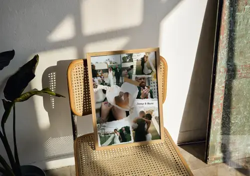 Scrapbook-Collage Hochzeit & Verlobung