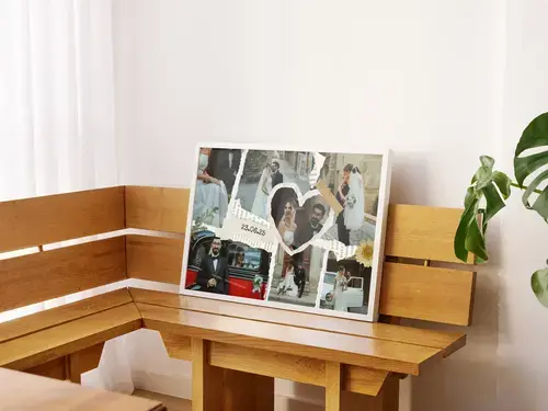 Scrapbook-Collage Hochzeit & Verlobung