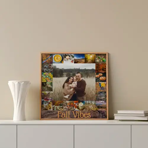 Collages d'automne: paysages et familles