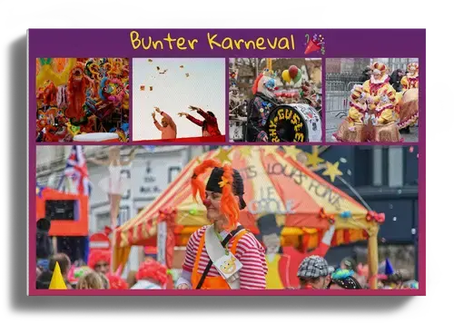 Karneval Foto-Collagen mit individuellem Text