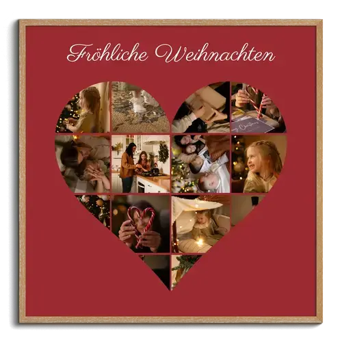 Weihnachts-Fotocollage als Fotogeschenk mit Text