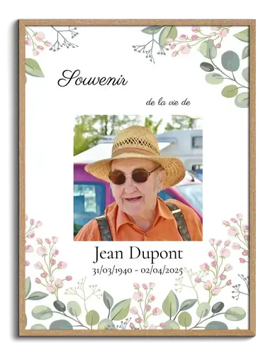 Souvenir de Vie - Photo Hommage Personnalisée Élégante