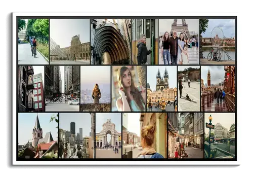 Photos de voyage en collage photo panorama