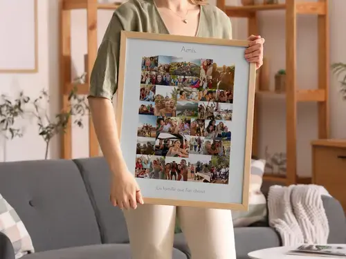 Collage photo personnalisée "Amis" - Format portrait