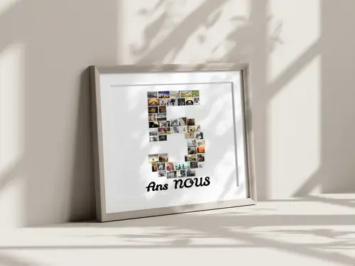 Collage Numérique "5" Personnalisable