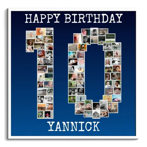 Zahlencollage '10' – Individuell anpassbar