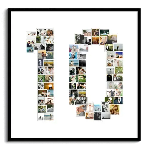 Créez une mosaïque photo en "10" pour aniversaires et célébrations