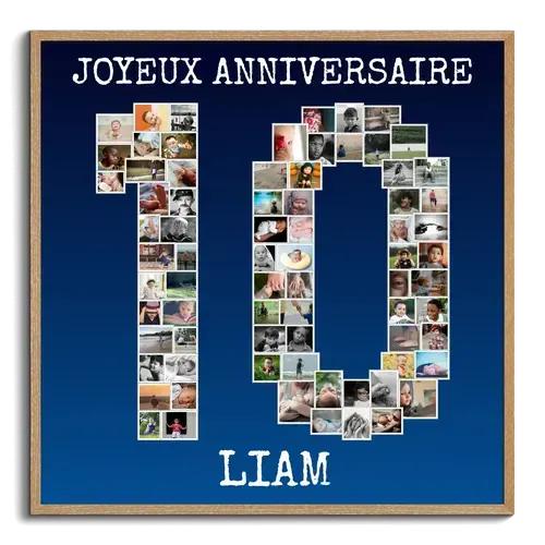 Créez une mosaïque photo en "10" pour aniversaires et célébrations