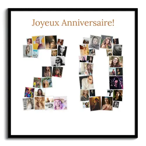 Créez votre photo-collage "20" anniversaire unique et mémorable dès aujourd'hui !