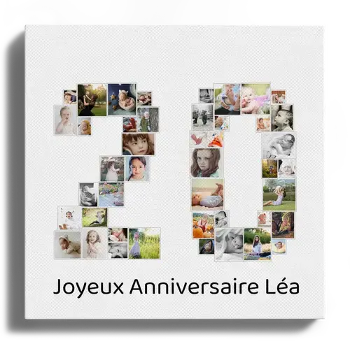 Créez votre photo-collage "20" anniversaire unique et mémorable dès aujourd'hui !
