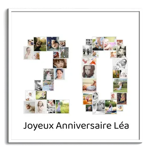 Créez votre photo-collage "20" anniversaire unique et mémorable dès aujourd'hui !