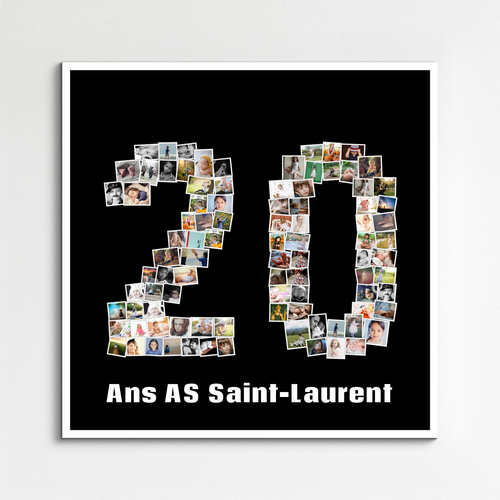 Créez votre photo-collage "20" anniversaire unique et mémorable dès aujourd'hui !