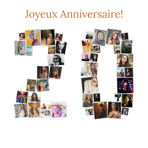 Créez votre photo-collage "20" anniversaire unique et mémorable dès aujourd'hui !