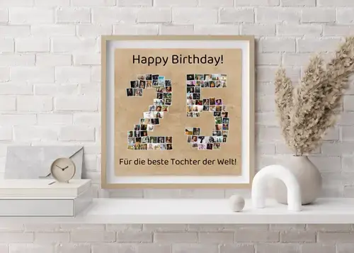 Zahlencollage '25' für Jubiläen und Feiern