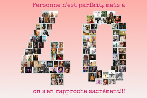 Collage Photo "40" pour Anniversaire ou Événement - Personnalisez et Offrez !