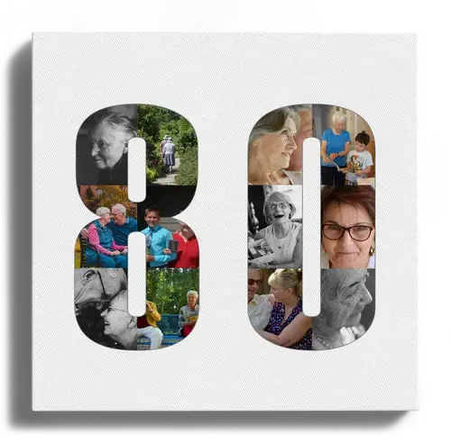 Créez une Collage Photo «80» unique pour anniversaire ou amitié