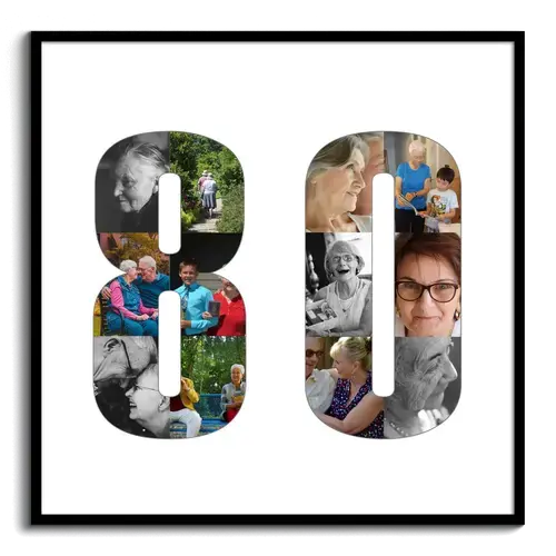 Créez une Collage Photo «80» unique pour anniversaire ou amitié