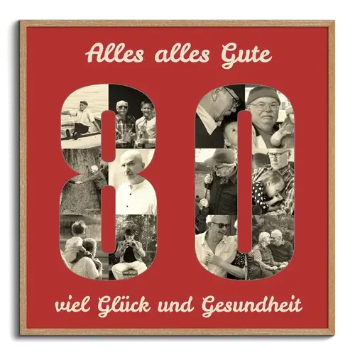 Zahlen-Collage 80: Individuell anpassbar