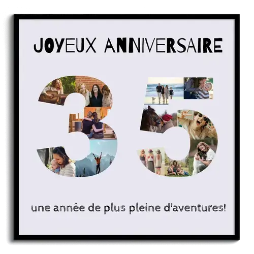 Créez votre collage photo "35" personnalisé pour un anniversaire unique