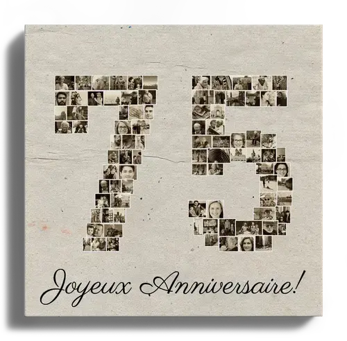 Numero avec photos comme idee de cadeau creatif photomontage