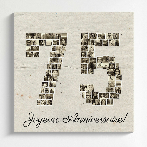 Numero avec photos comme idee de cadeau creatif photomontage