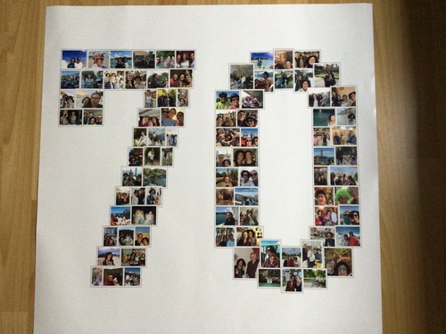 Photo du client Brigitte pour l'évaluation Impression Photocollage Affiche 70x70cm