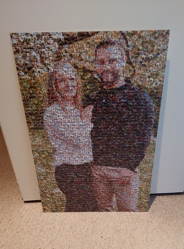 Photo du client Daniel pour l'évaluation Impression Photomosaïque [En ligne] Dibond 50x75cm