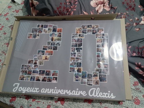 Photo du client Élodie pour l'évaluation Impression Photocollage Affiche 70x50cm