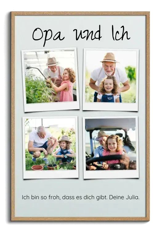 Fotocollage als Geschenk Opa und Ich bin froh dass es dich gibt