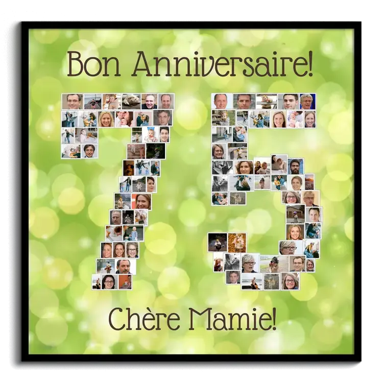 Photos en chiffre bon anniversaire grand mere creer collage photo