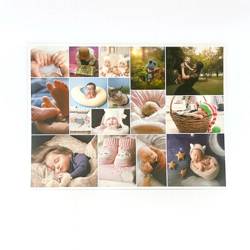 Collage photo sur plaque en mousse rigide : vue de face